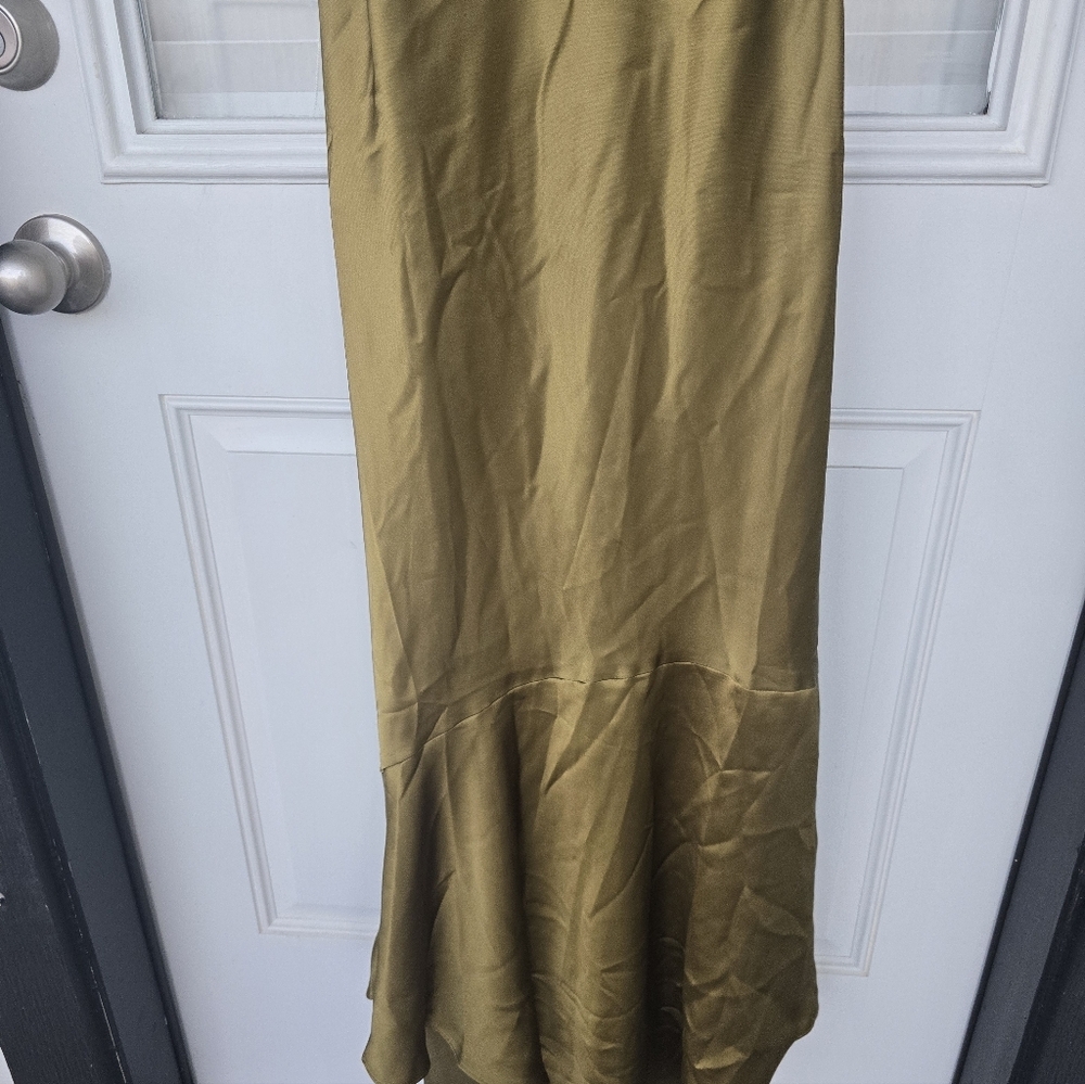 Steve Madden Lucille Satin Slip Dress Sz M Asymmetrical Babydoll New Party - Picture 16 of 16